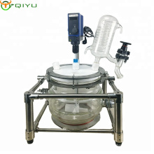 Shanghai customized 20L-100L  chemical glass lab double layer jacketed reactor